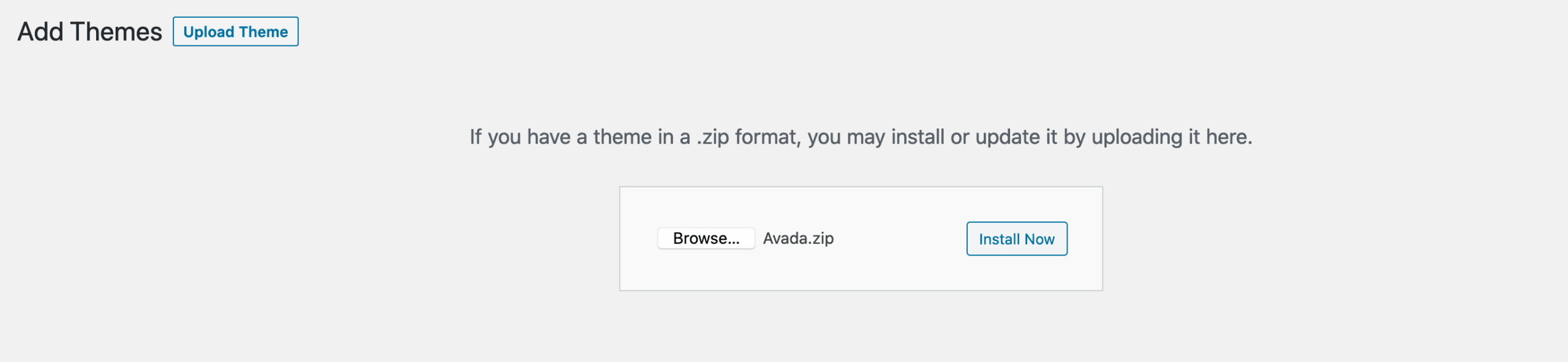 Install Avada in WordPress