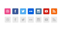 Social Media Links - Custom Brand Colors