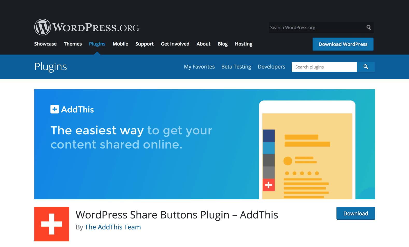 WordPress Share Buttons Plugin – AddThis