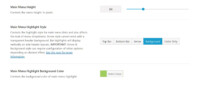 Menu Highlight Styles - Background Style Settings