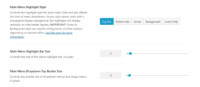 Menu Highlight Styles - Top & Bottom Bar Settings