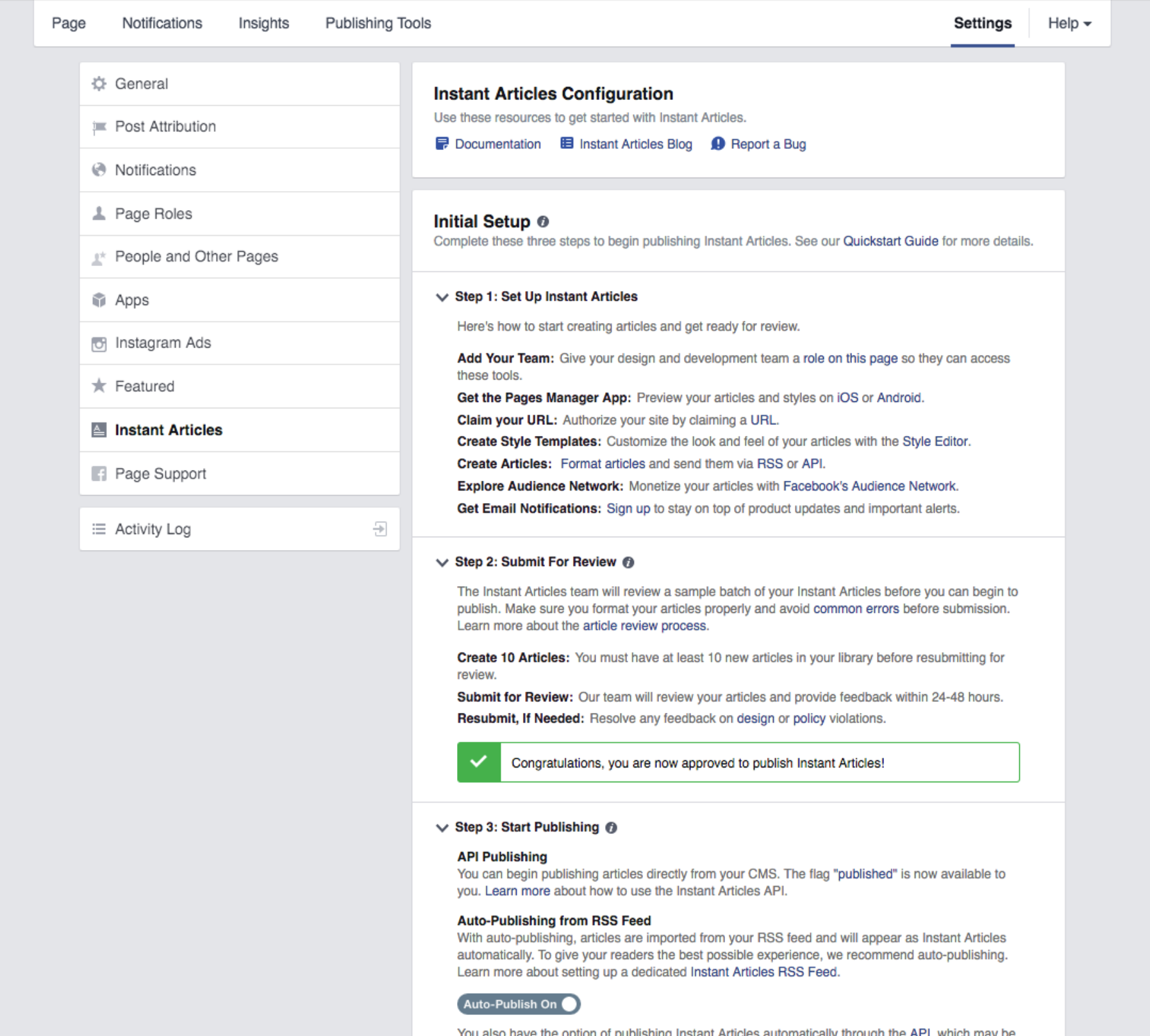 Avada Builder Instant Articles Settings Avada Builder Instant Articles Settings