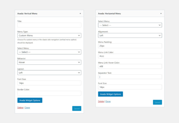 Avada Vertical and Horizontal Menu Widgets – Avada Website Builder