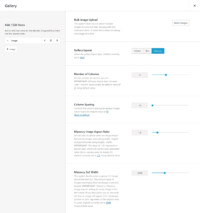 Gallery Element Settings - Setting Masonry Options
