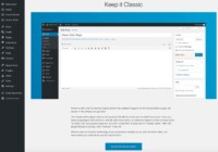 WP Gutenberg Classic WordPress 5.0 Welcome Screen