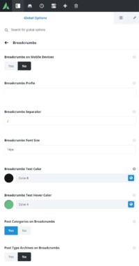 Avada Global Options - Breadcrumbs