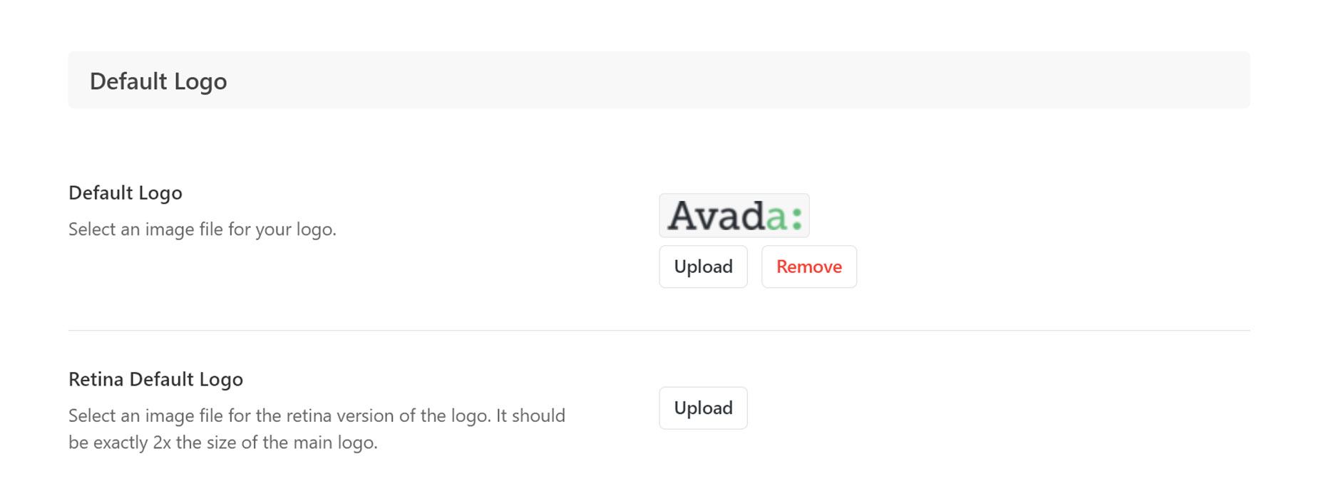 Avada Header Layouts > Default Logo