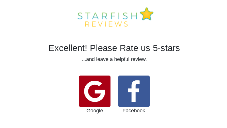 Ratings on Google and Facebook