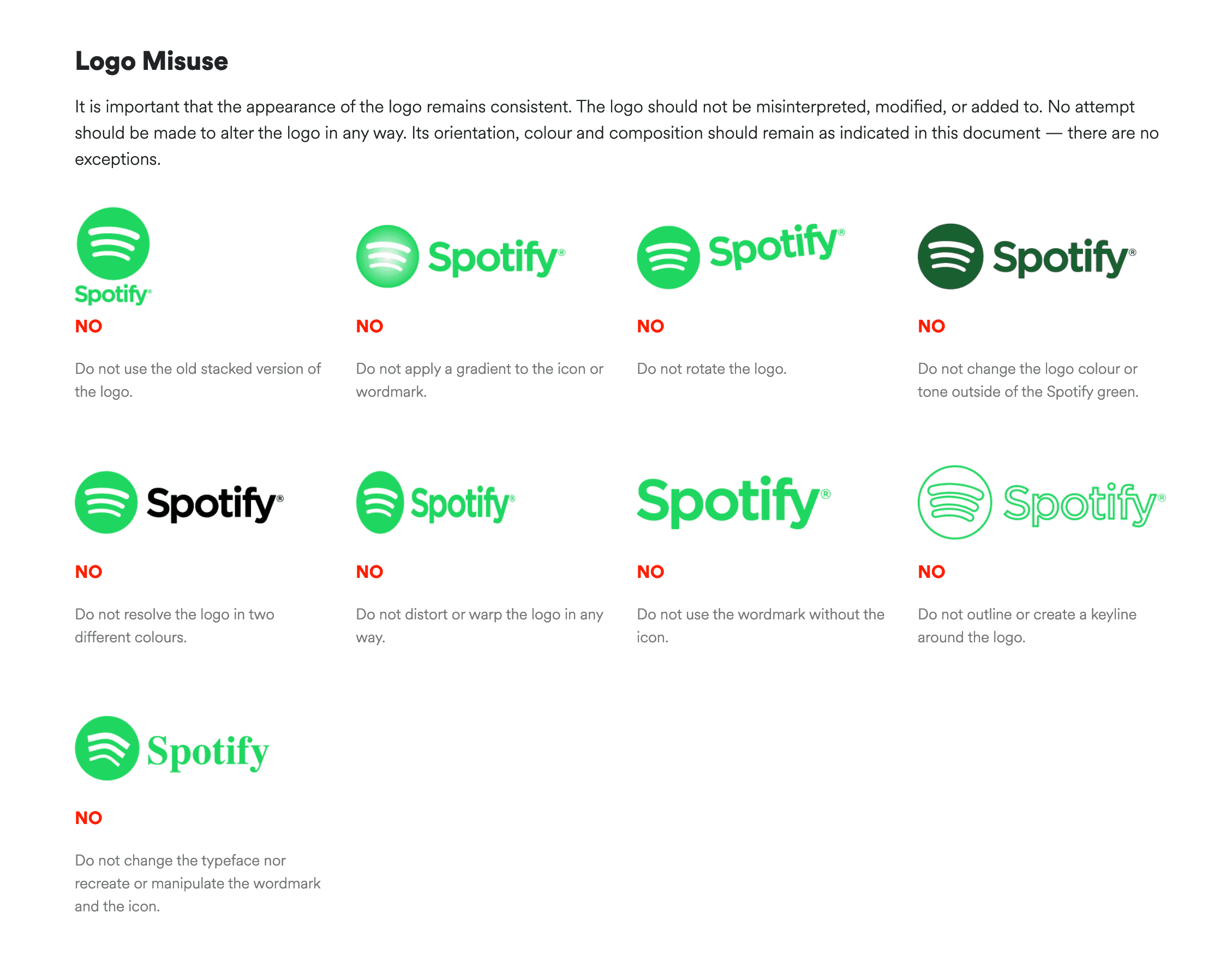 Spotify Logo Misuse