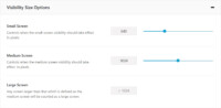Visibility Size Options