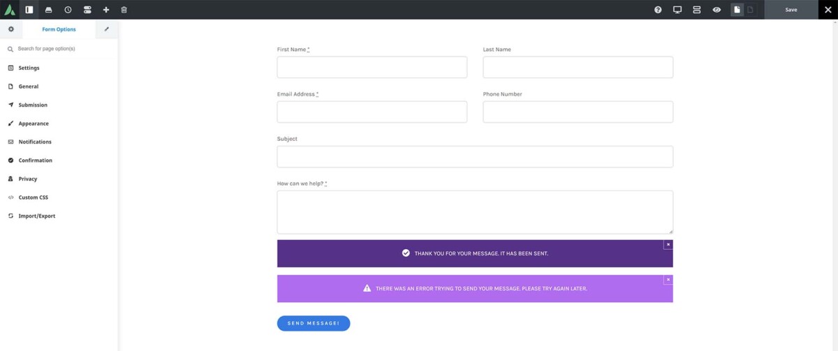 Avada Form Options – Avada Website Builder