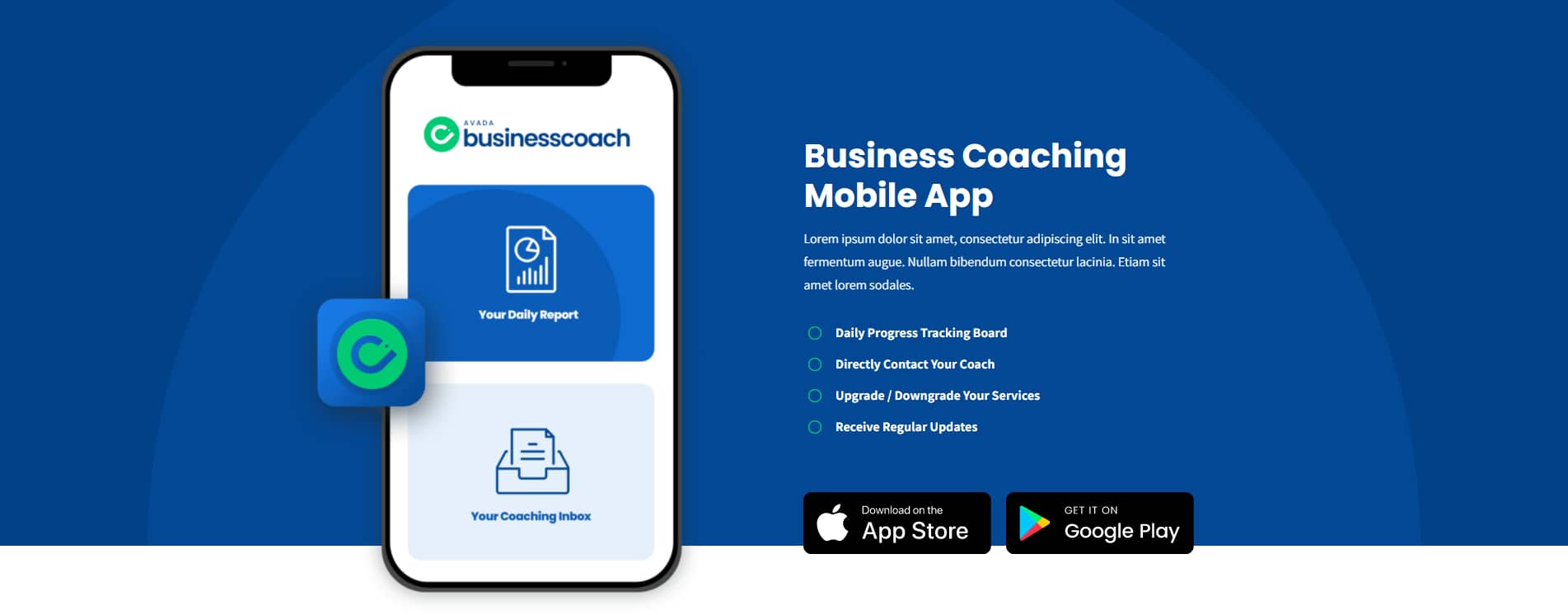 Avada Business Coach Mobile App