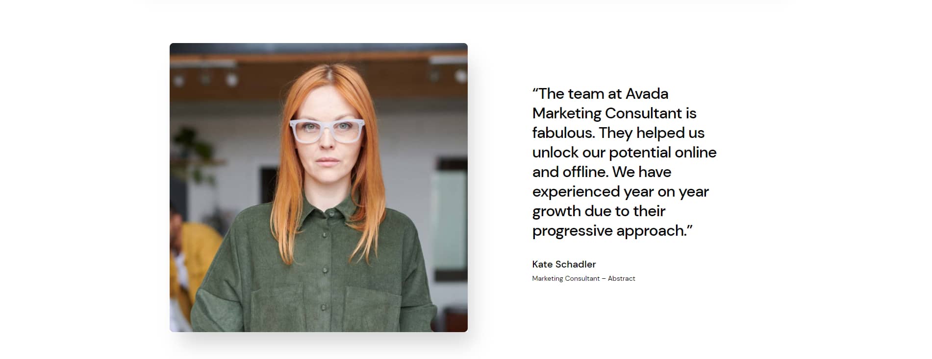 Avada Marketing Consultant Testimonial