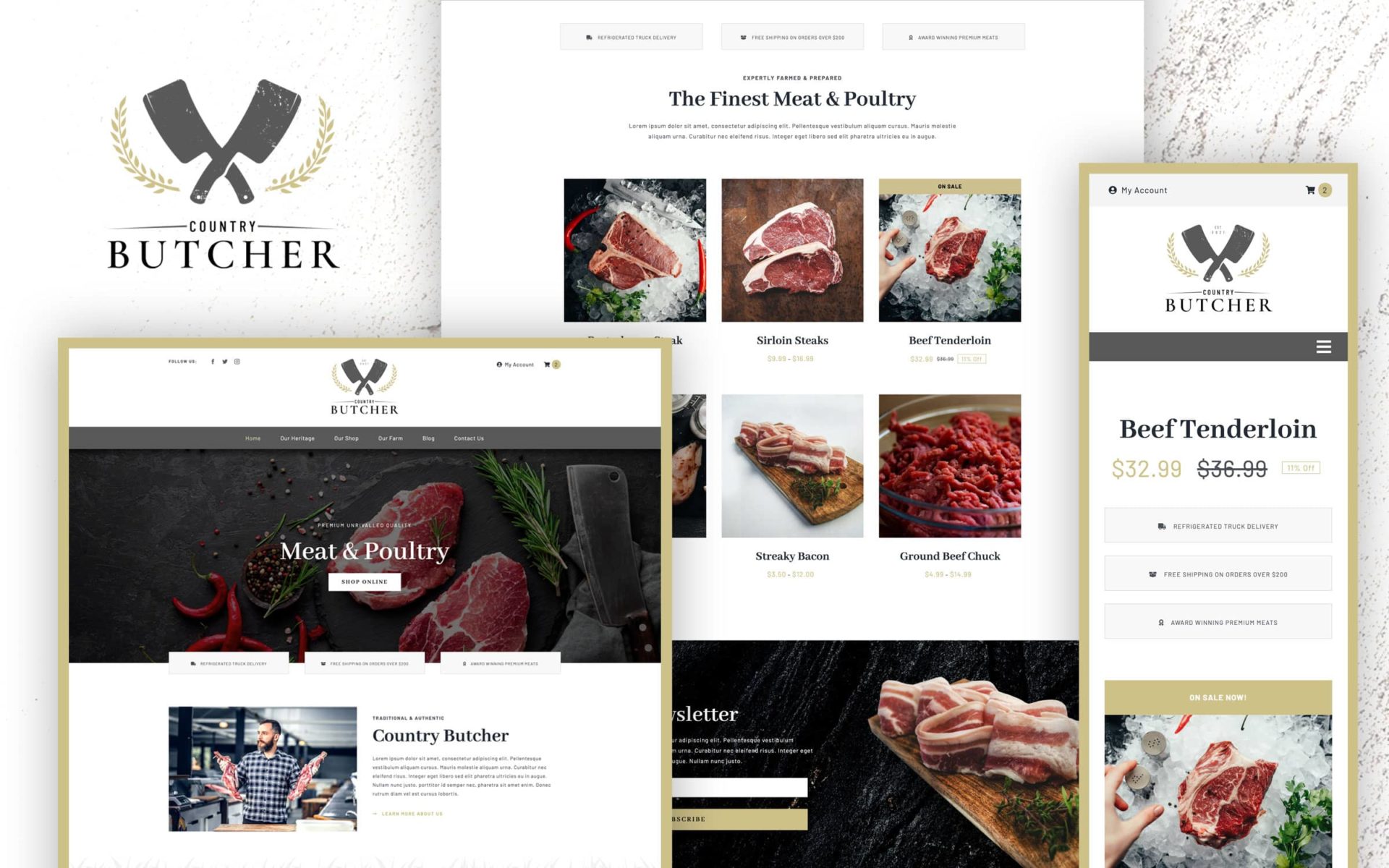Avada Country Butcher Prebuilt Website