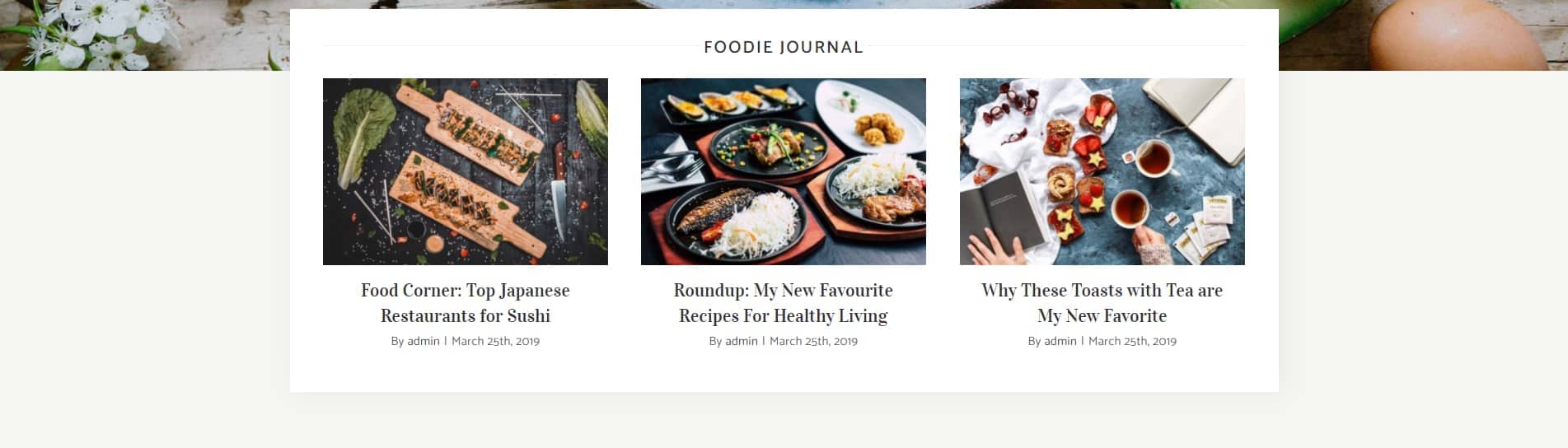 Avada Food Foodie Journal