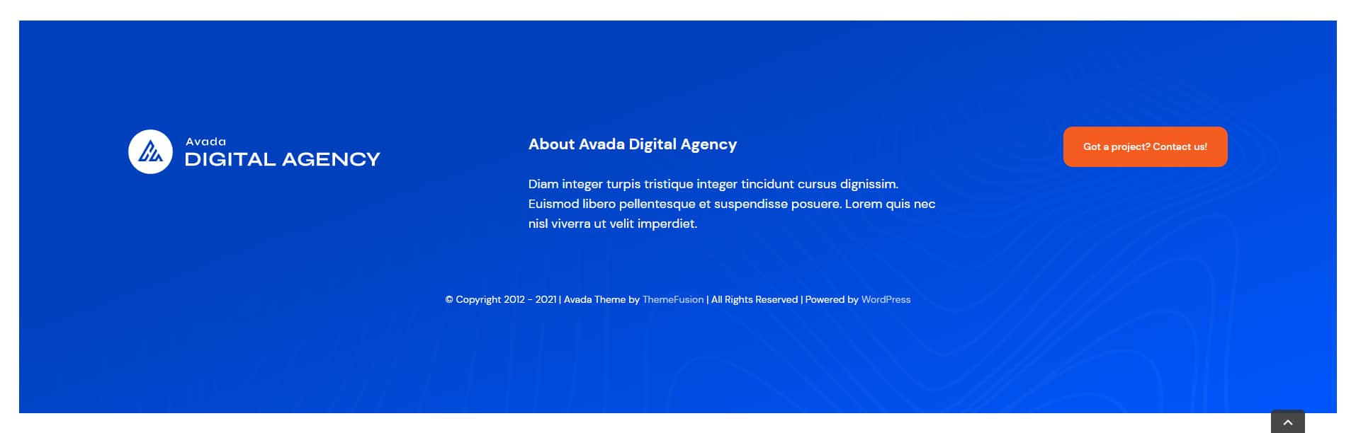 Avada Digital Agency Footer