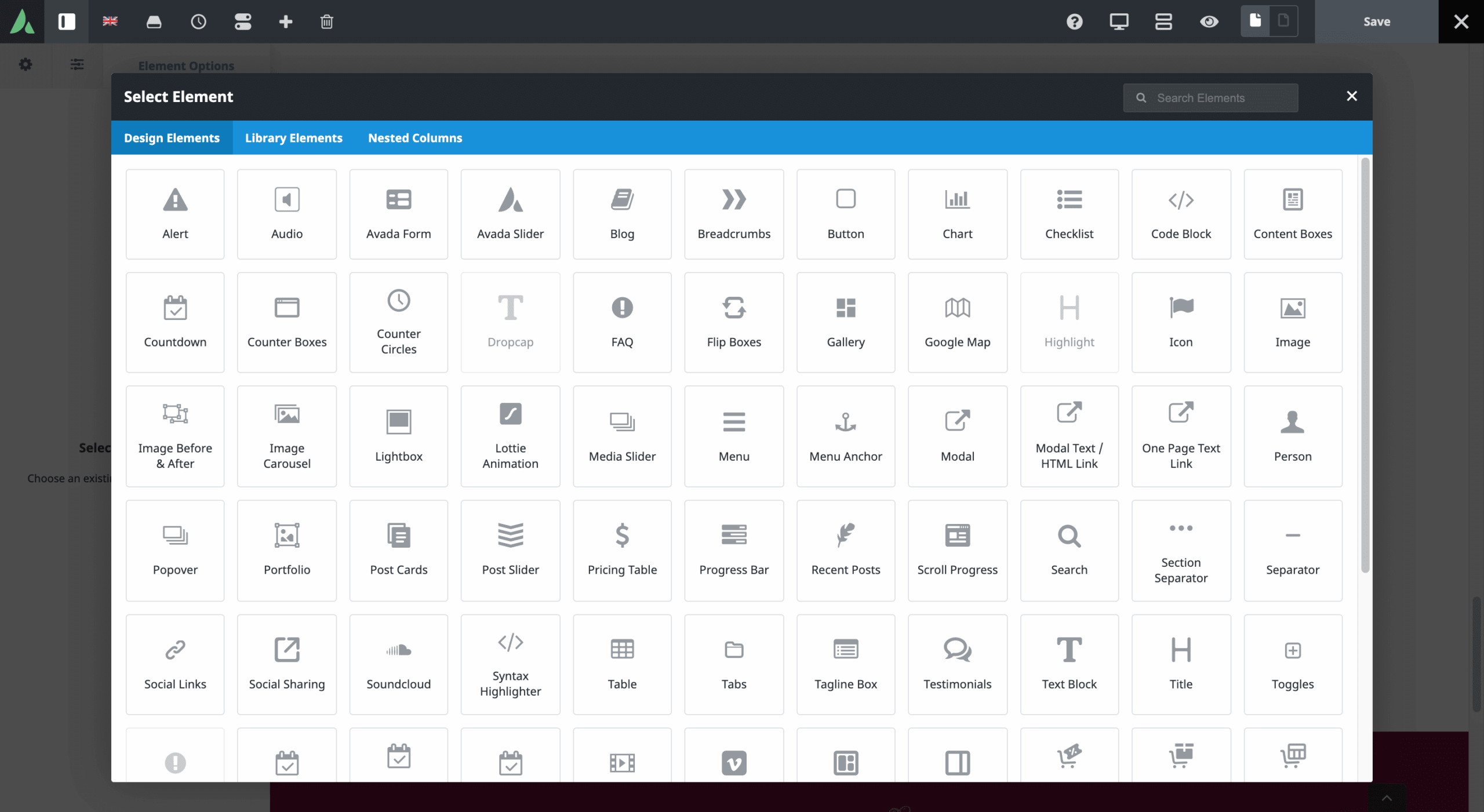 Avada Design Elements