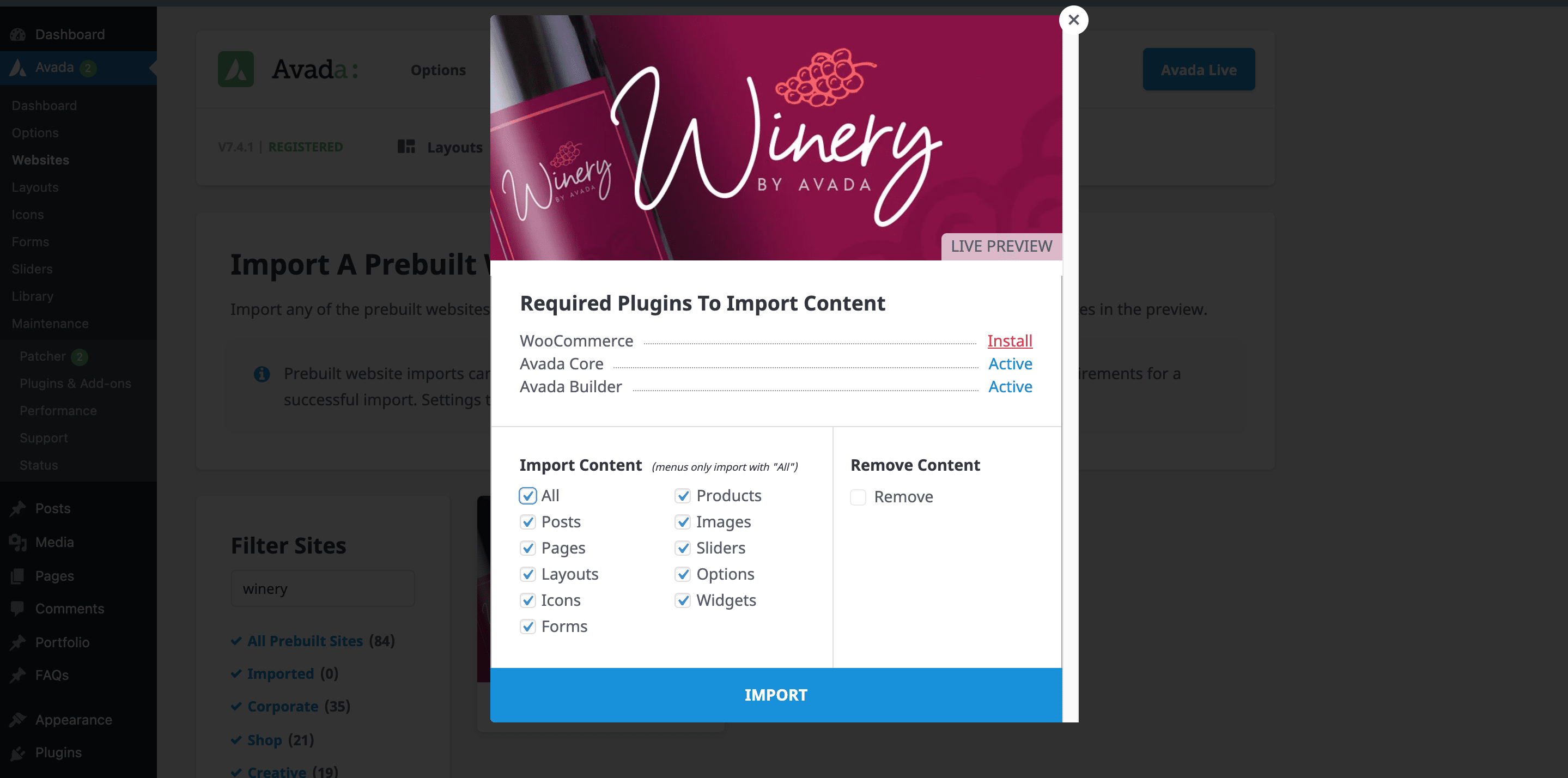 Winery-import-starter-site