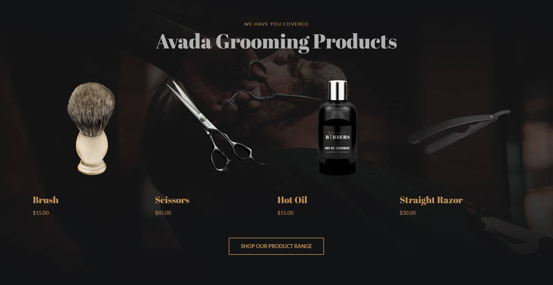 Avada Barbers Grooming Products