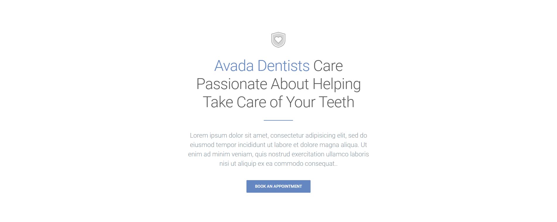 Avada Dentist Appointment CTA