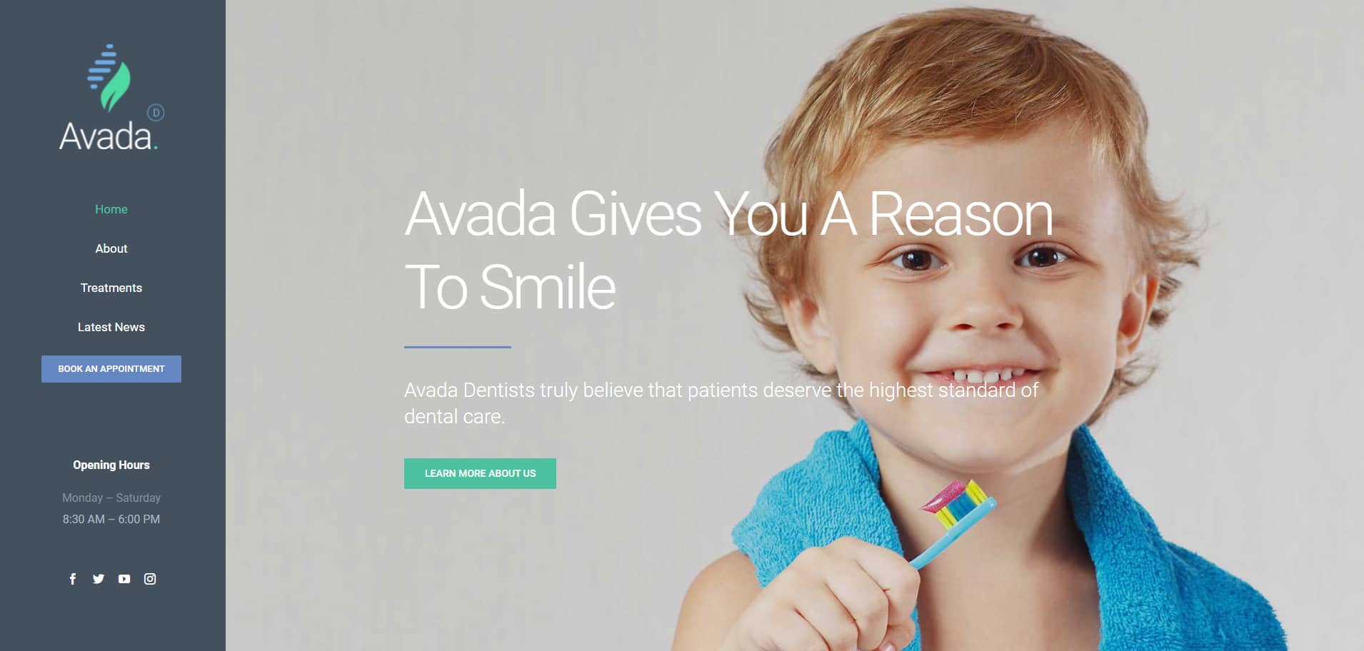 Avada Dentist Header
