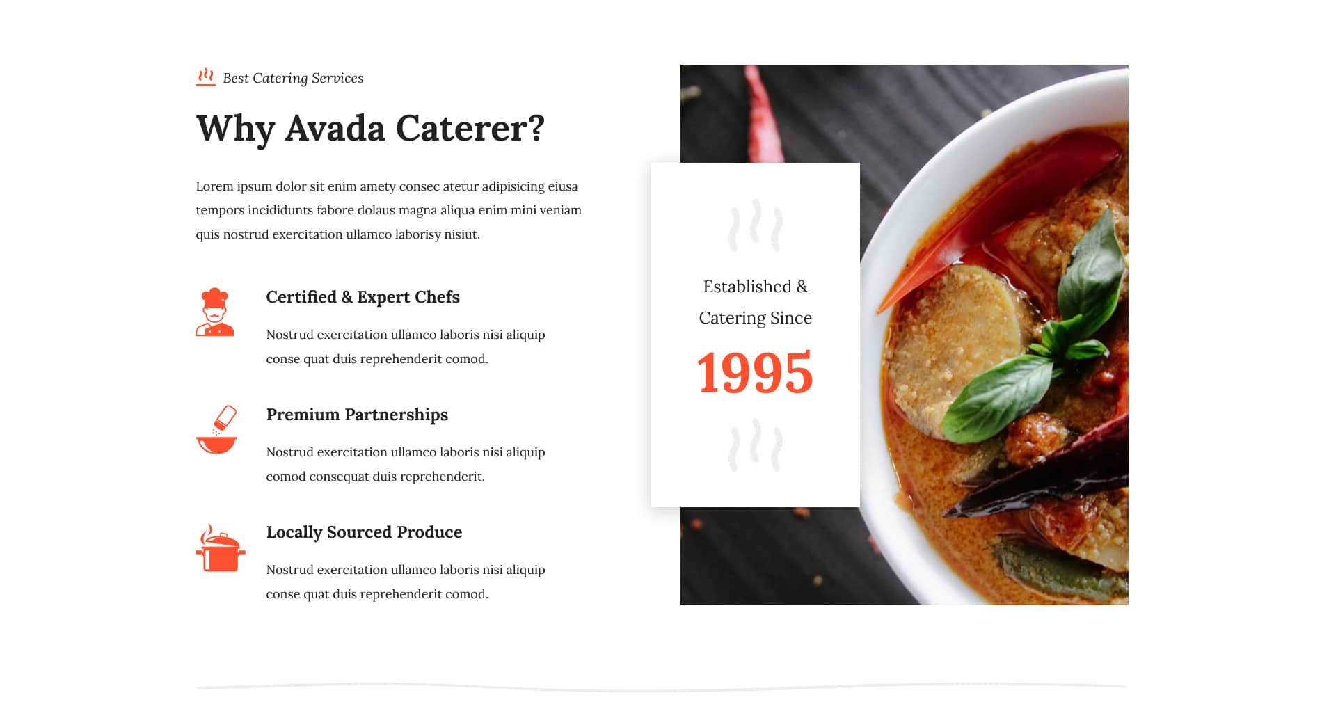 Avada Caterer Why Choose Us