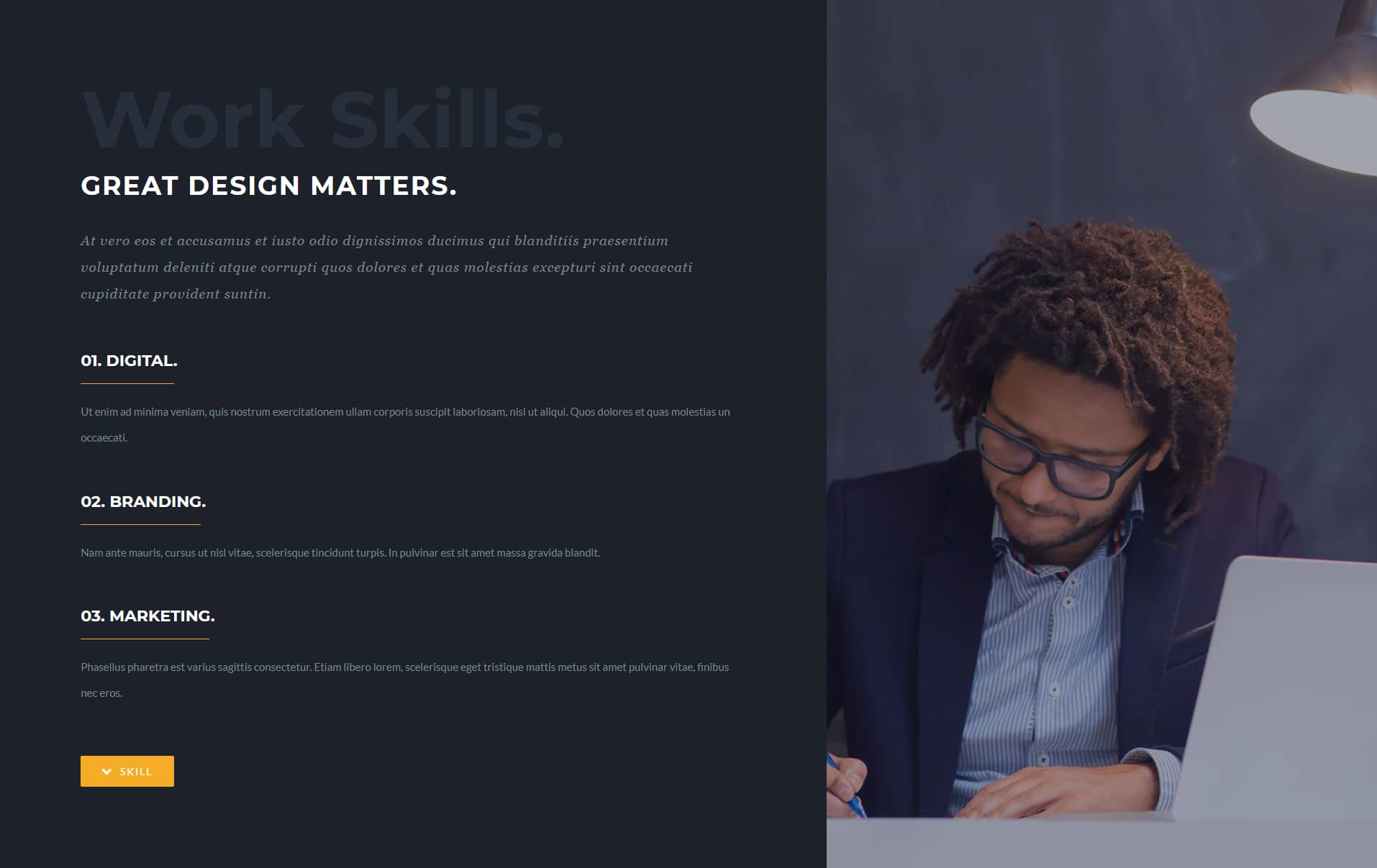 Avada Resume Work Skills