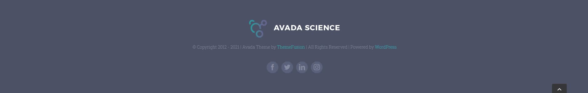 Avada Science Footer