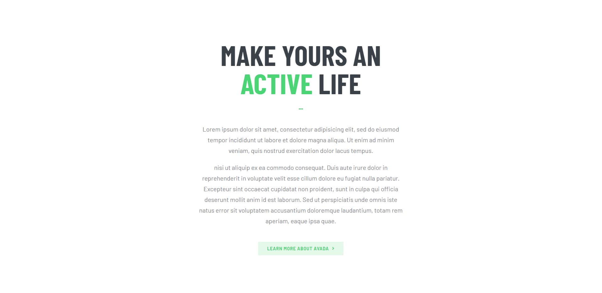 Avada Sports Make yours an active life