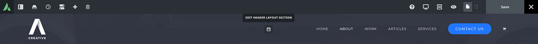 Header Layout > Header Icon