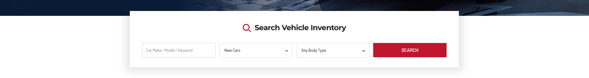 Avada Car Dealership Search Form