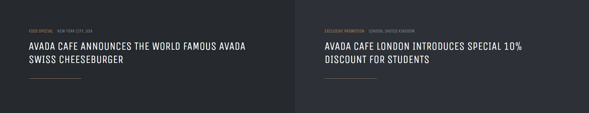 Avada Cafe Locations
