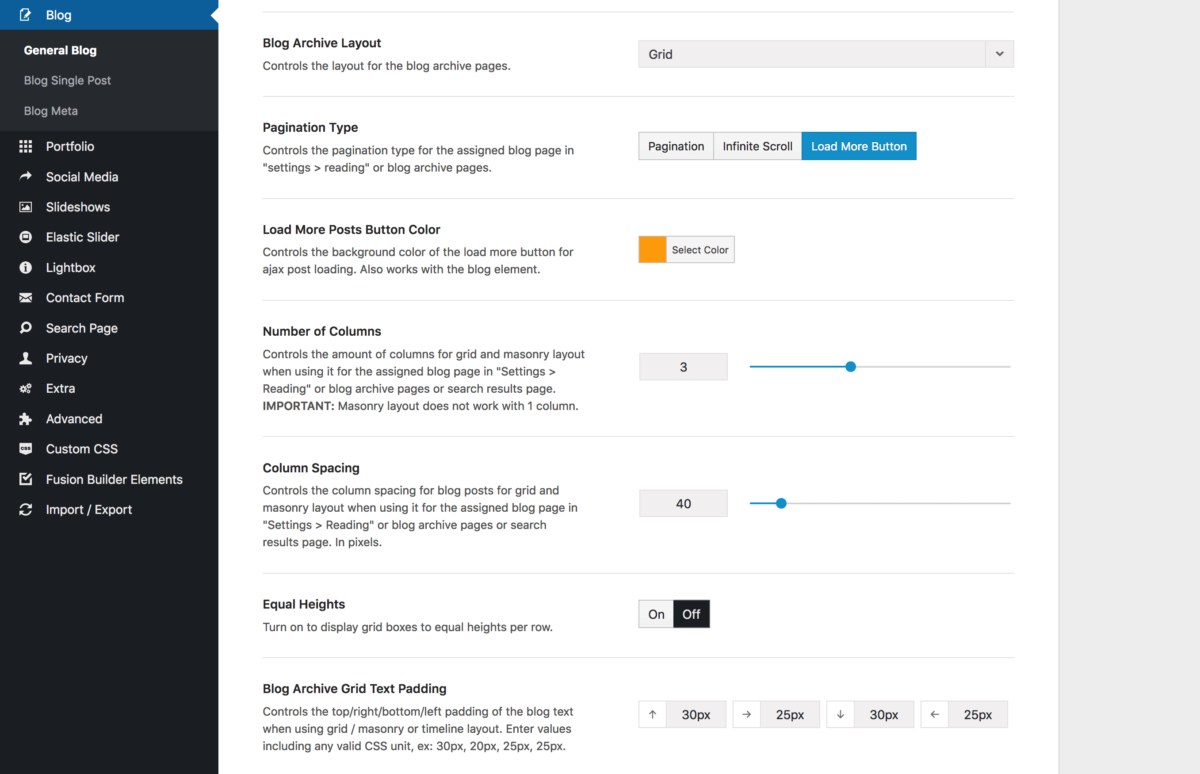 Avada Blog Pagination