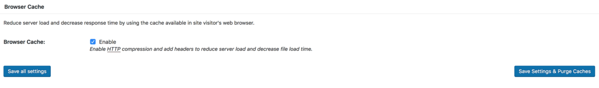 W3TC Browser Cache Option