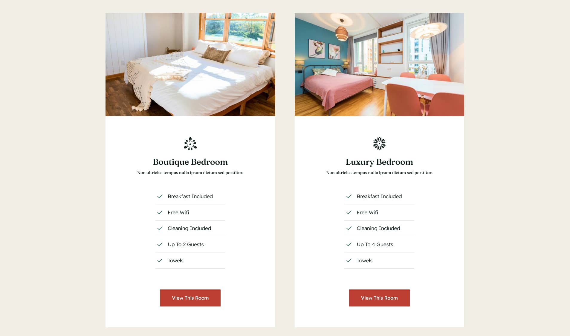 Avada Bed & Breakfast Rooms