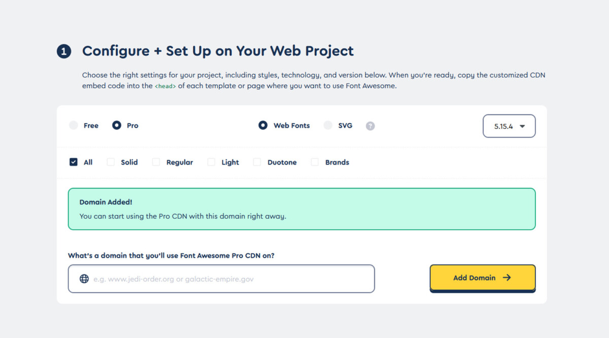 font awesome pro css link