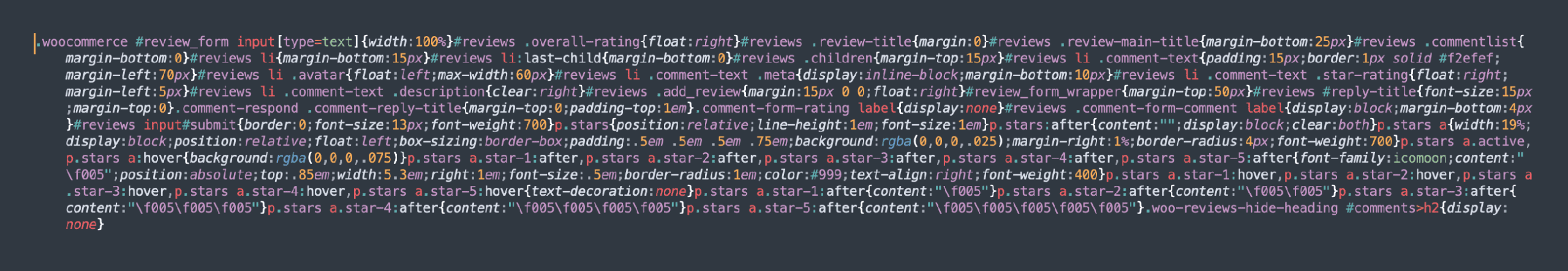 Minified CSS