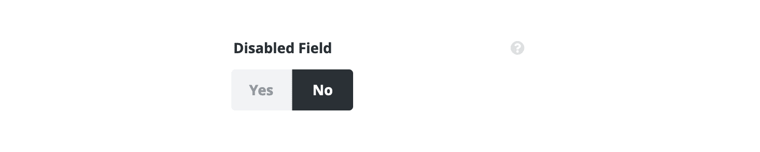 Disabled Field Option