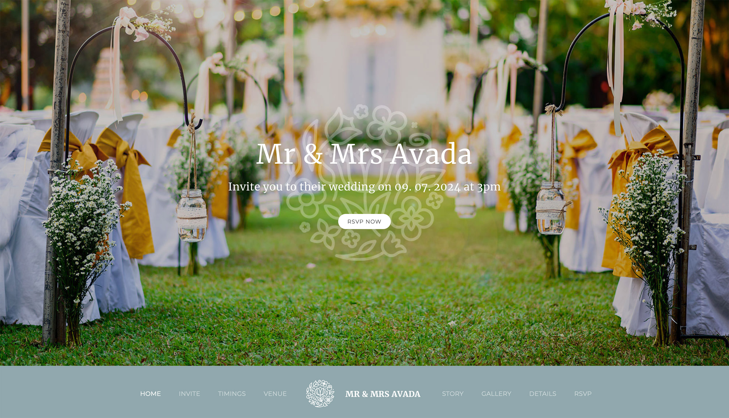 Avada Wedding Desktop Header