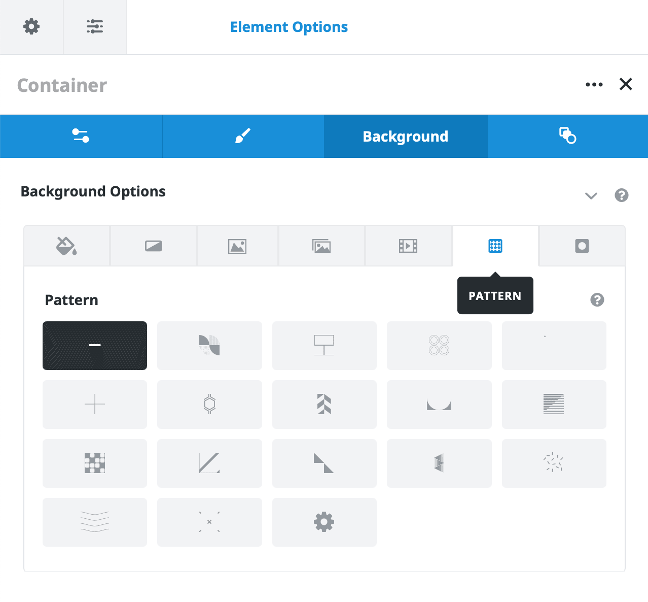 Container Background Pattern Options