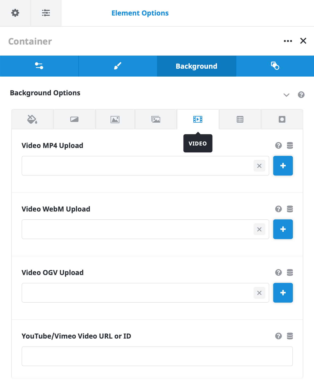 Container Background Video Options