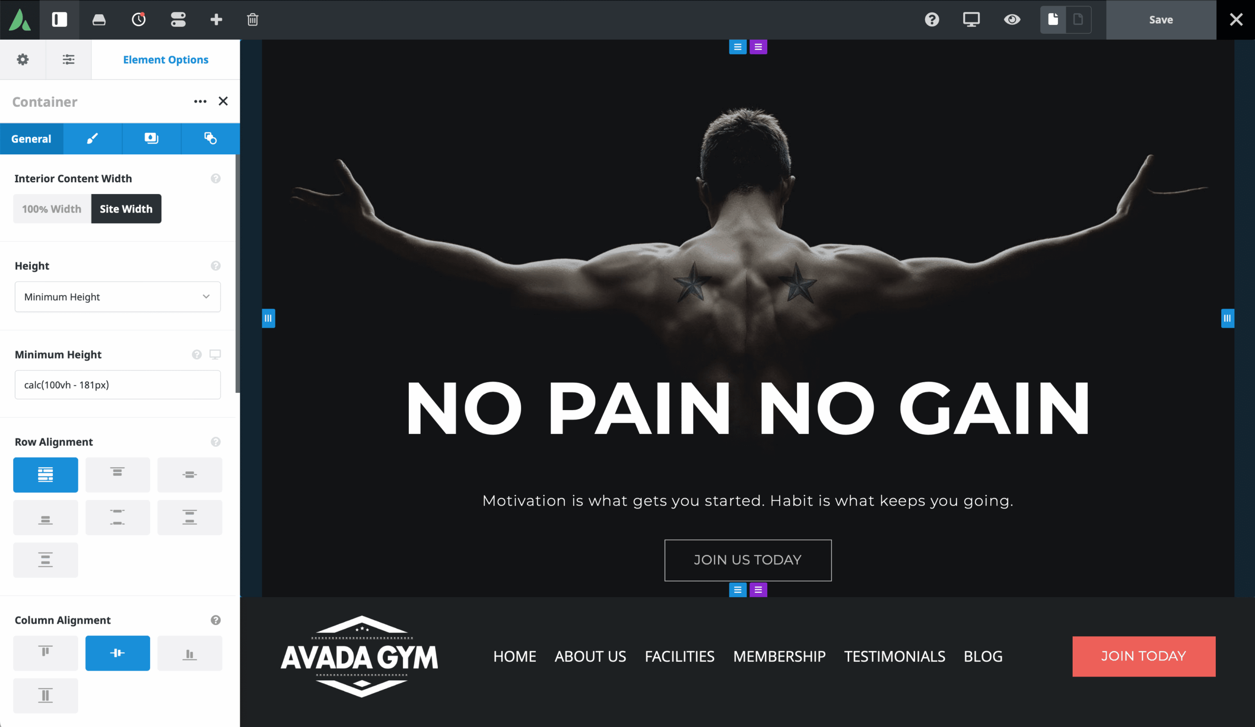 Fullscreen Header Position