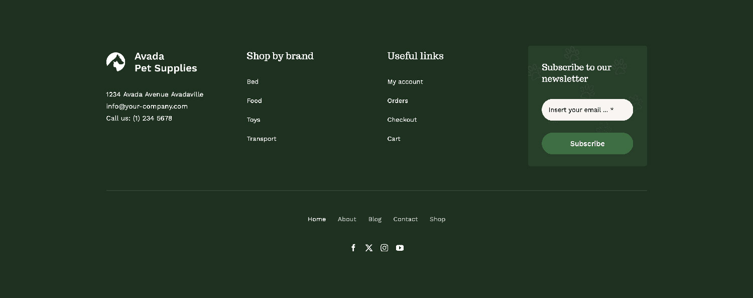 Footer Layout Example Footer Layout Example
