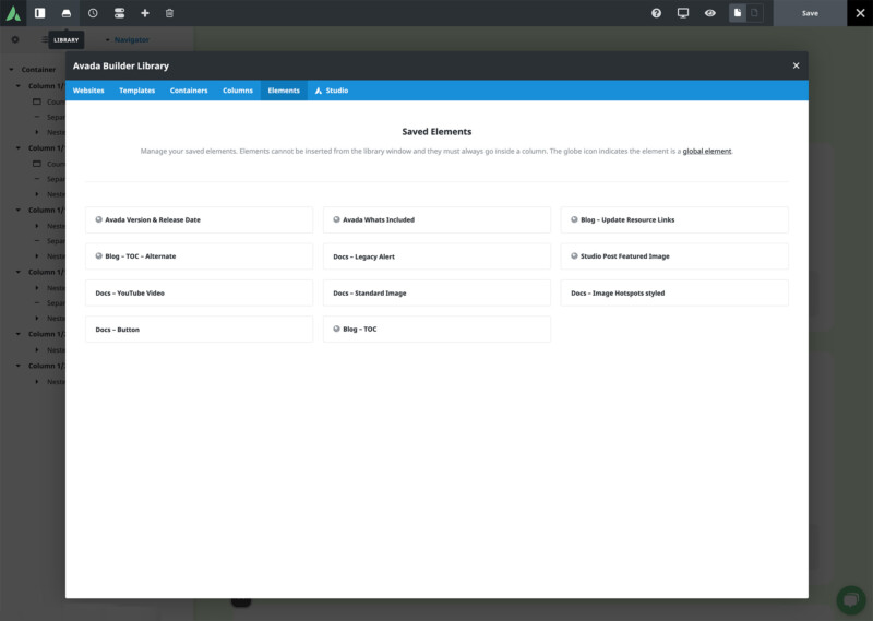 How to Use the Avada Builder Library – Avada Website Builder