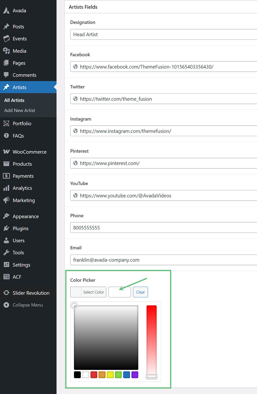 Global Color Variable > Paste
