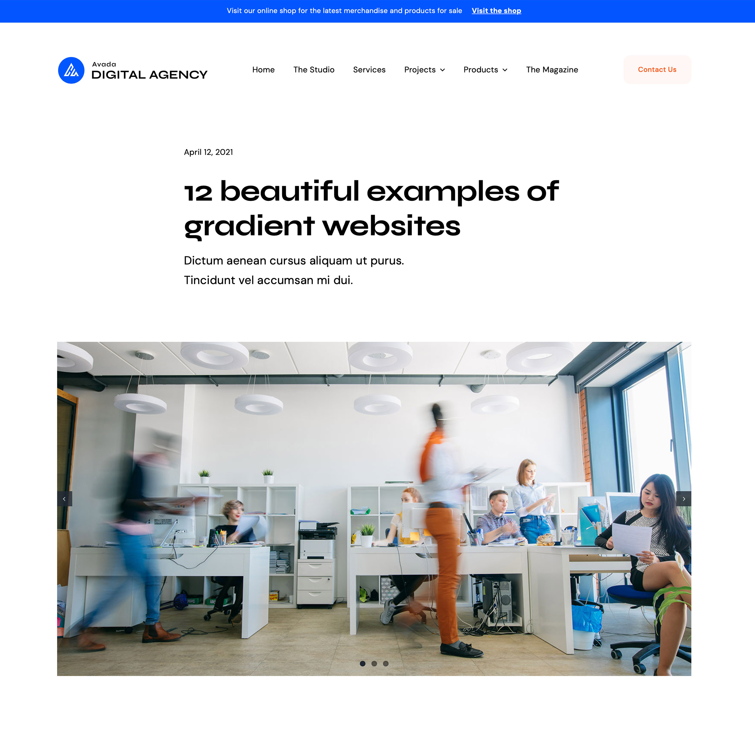Avada Featured Images Slider Element