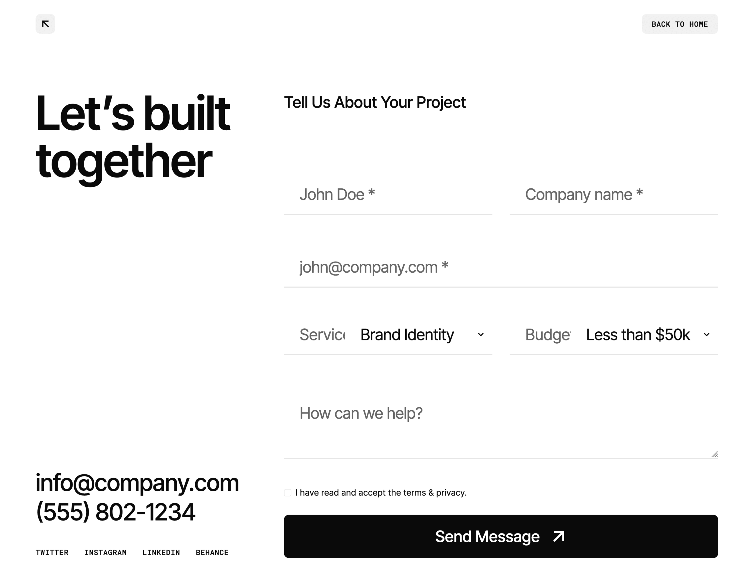 Avada Portfolio Contact Form Checkbox