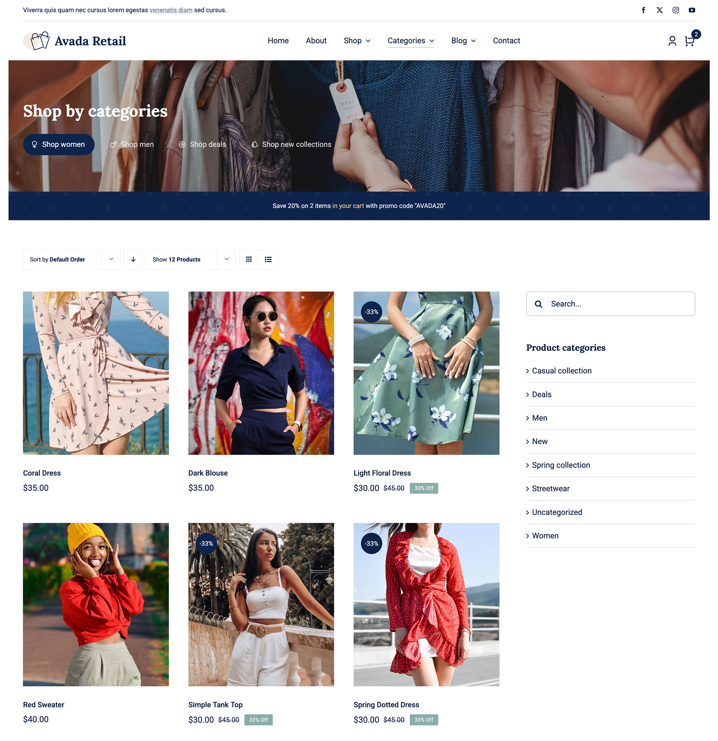 Avada Retail Woo Archives
