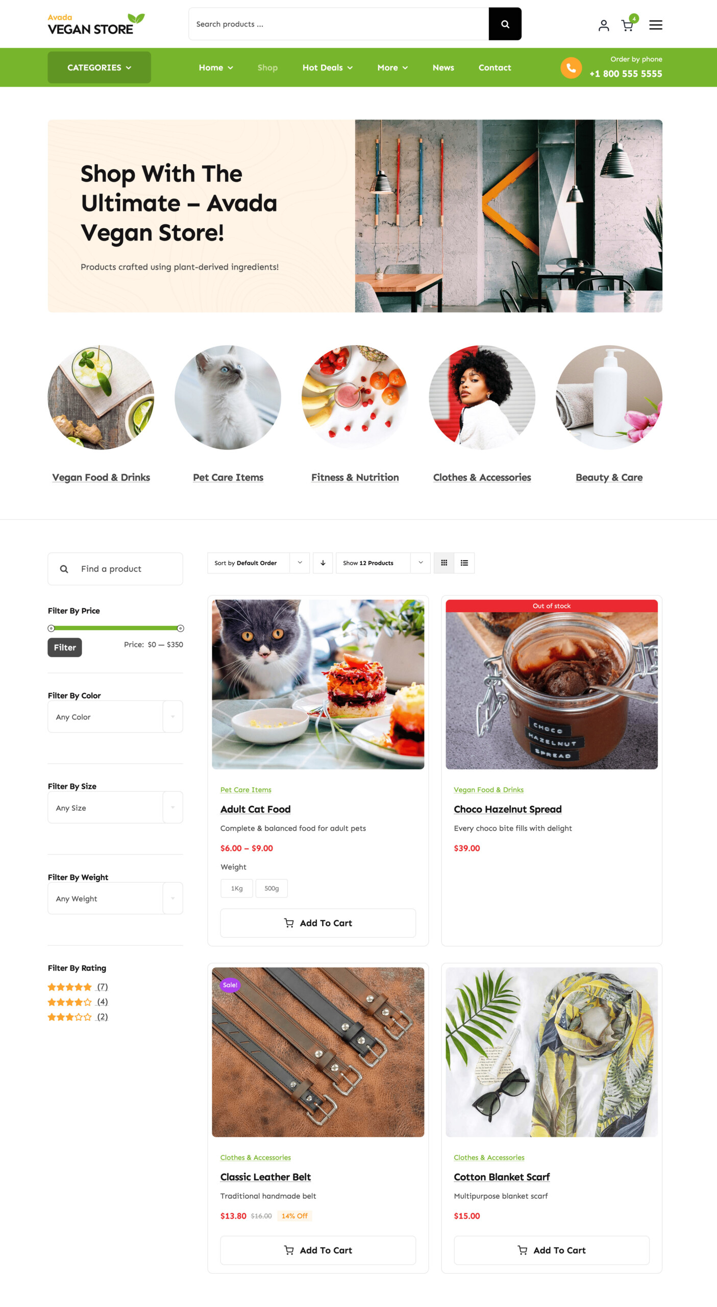 Avada Vegan Store Woo Filter By Rating