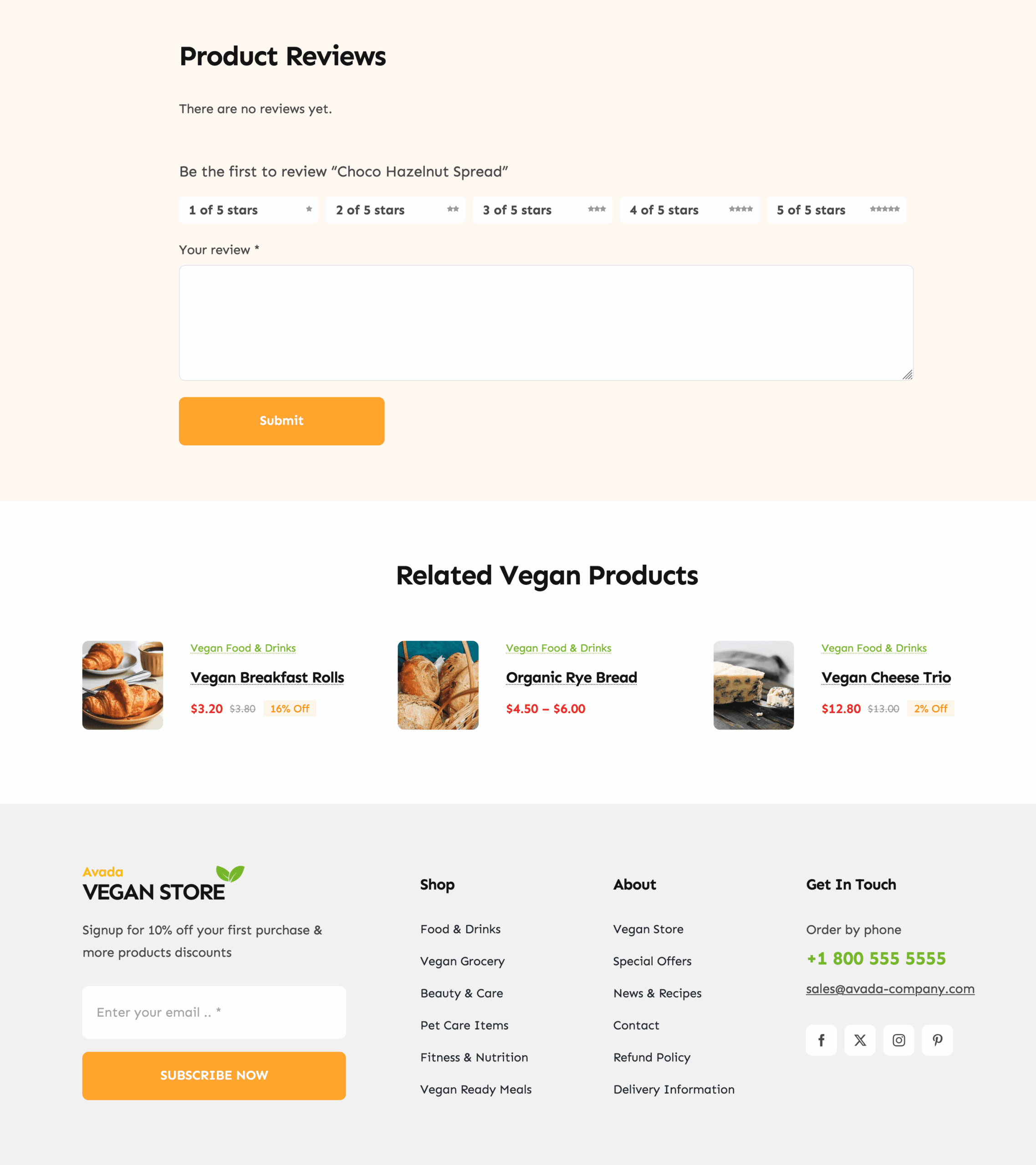 Avada Vegan Store Woo Related Products